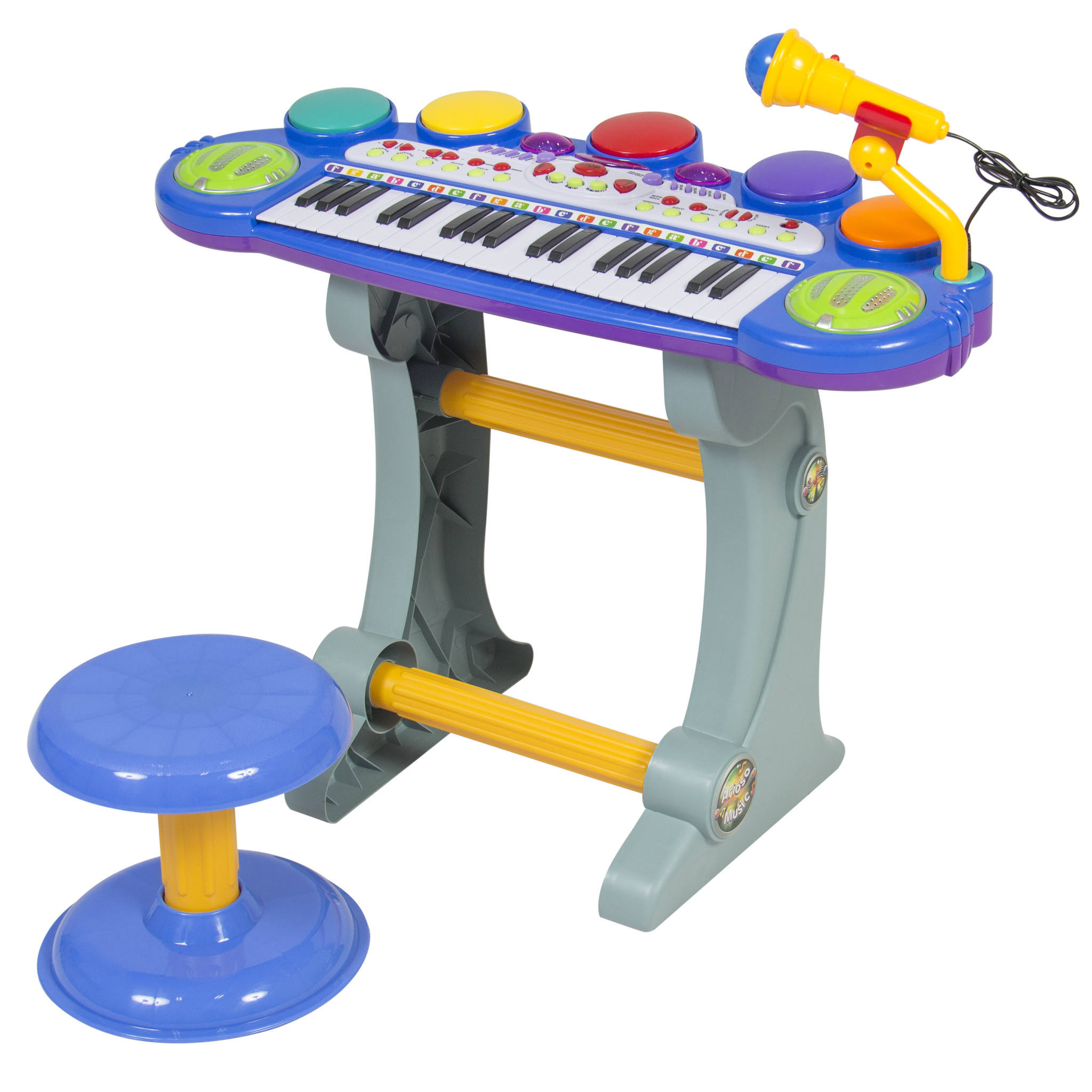 Best Choice Products Musical Kids Electronic Keyboard 37 Key Piano w/ Microphone, Blue