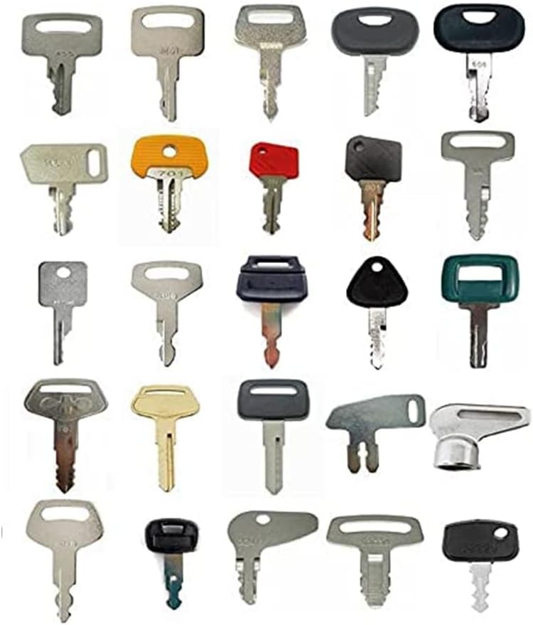 100Pcs Heavy Construction Equipment Keys Master Set For Komatsu Caterpillar John Deere Kubota Bomag For CASE IH Kobelco Bobcat Heavy Equipment