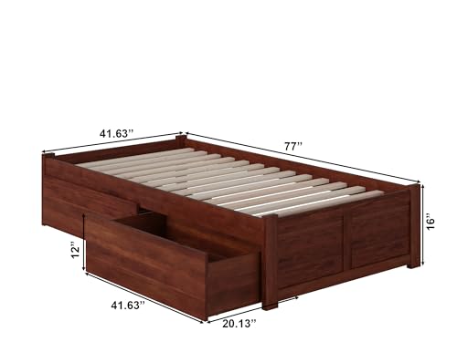 AFI Concord Platform Bed with Footboard & Storage Drawers