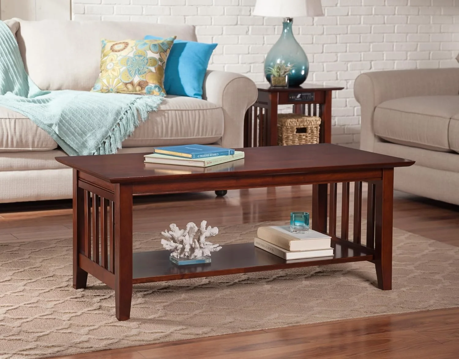 Atlantic Furniture AH15204 Mission Coffee Table, Walnut