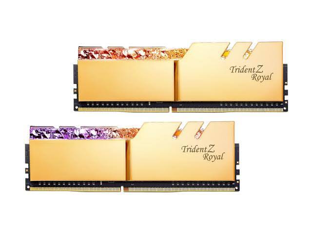 32GB G.SKILL DDR4 Trident Z Royal Gold 4000MHz Pc4-32000 CL17 1.40v Dual Channel Kit (2x16GB)