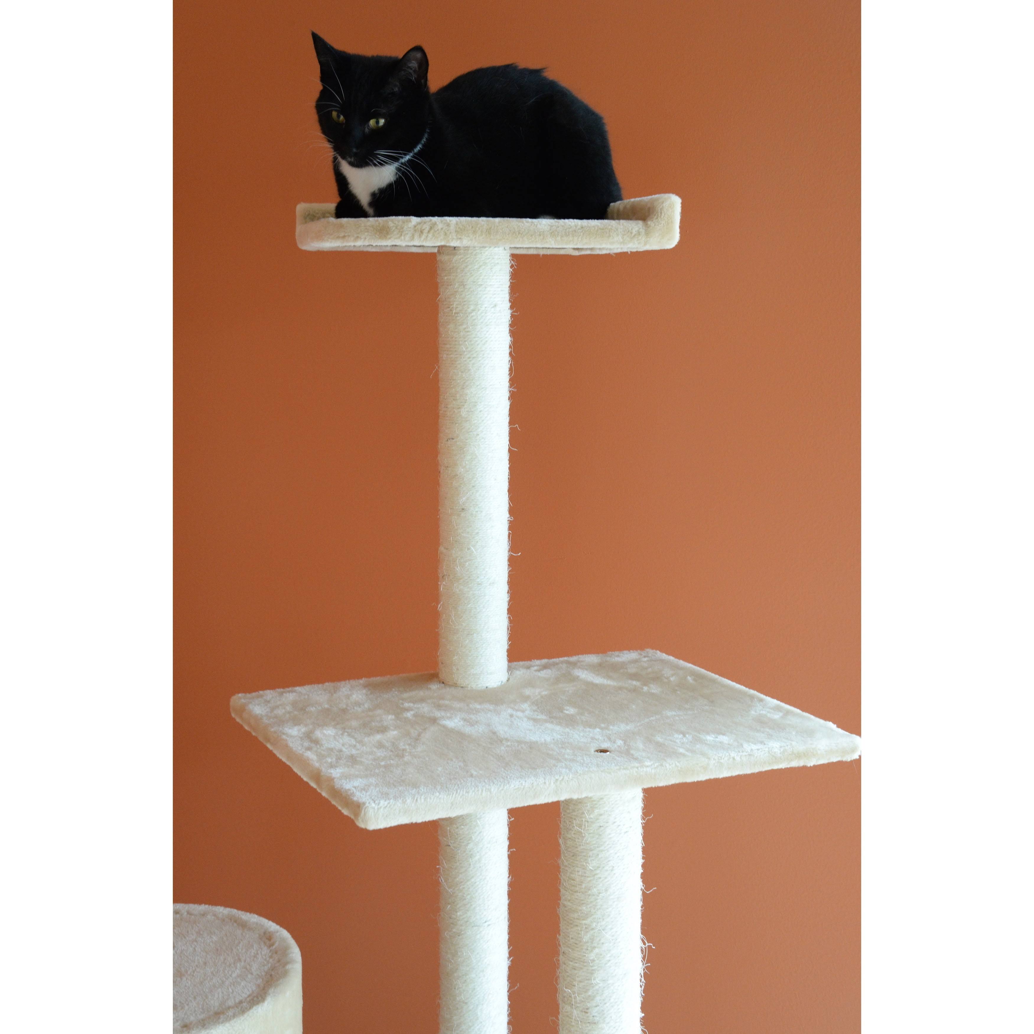 GleePet GP78590222 Cat Tree with Hammock 59-Inch Silver Gray