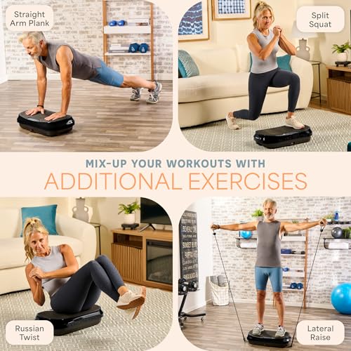LifePro Waver Mini Vibration Plate Exercise Machine – Portable Full Body Vibration Platform for Home & Travel Workouts, Weight Loss