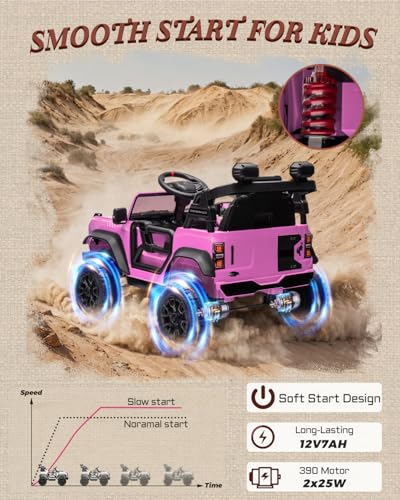 24V Ride on Toys for Big Kids, Licensed Ford Bronco Raptor 2 Seater Ride on Cars with Remote Control, Ride on Truck w/ 4-Wheeler Suspension, 3 Speeds