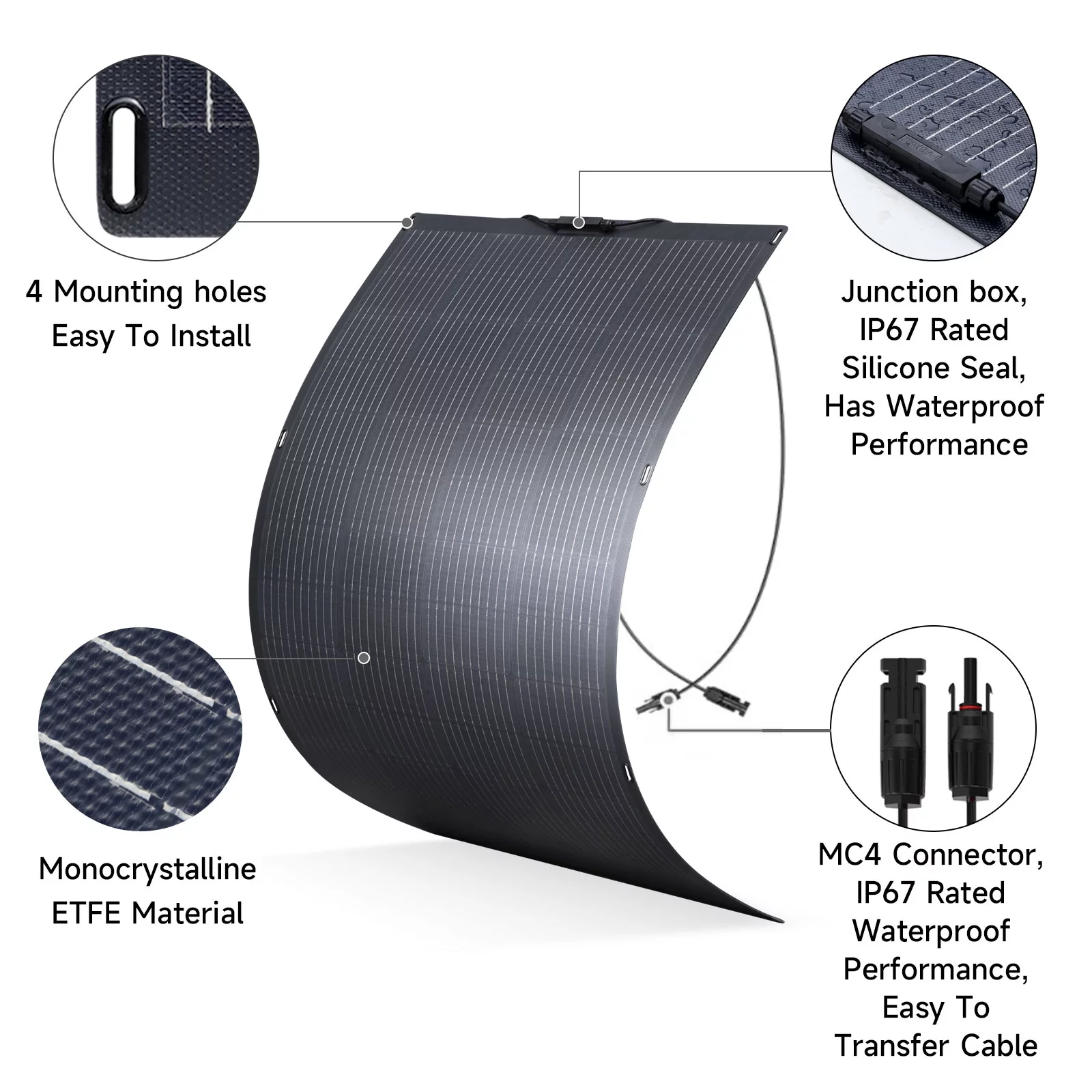 ALLPOWERS R2500 Portable Solar Generator Kit, 4Pack 200W (Total 800W) Monocrystalline Flexible Solar Panel with 2500Watt 2016Wh LiFePO4 Power Station