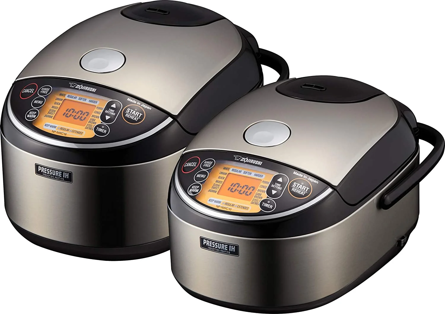 Zojirushi NP-NWC10XB Pressure Induction Heating Rice Cooker &amp; Warmer  5.5 Cup  Stainless Black  Made in Japan
