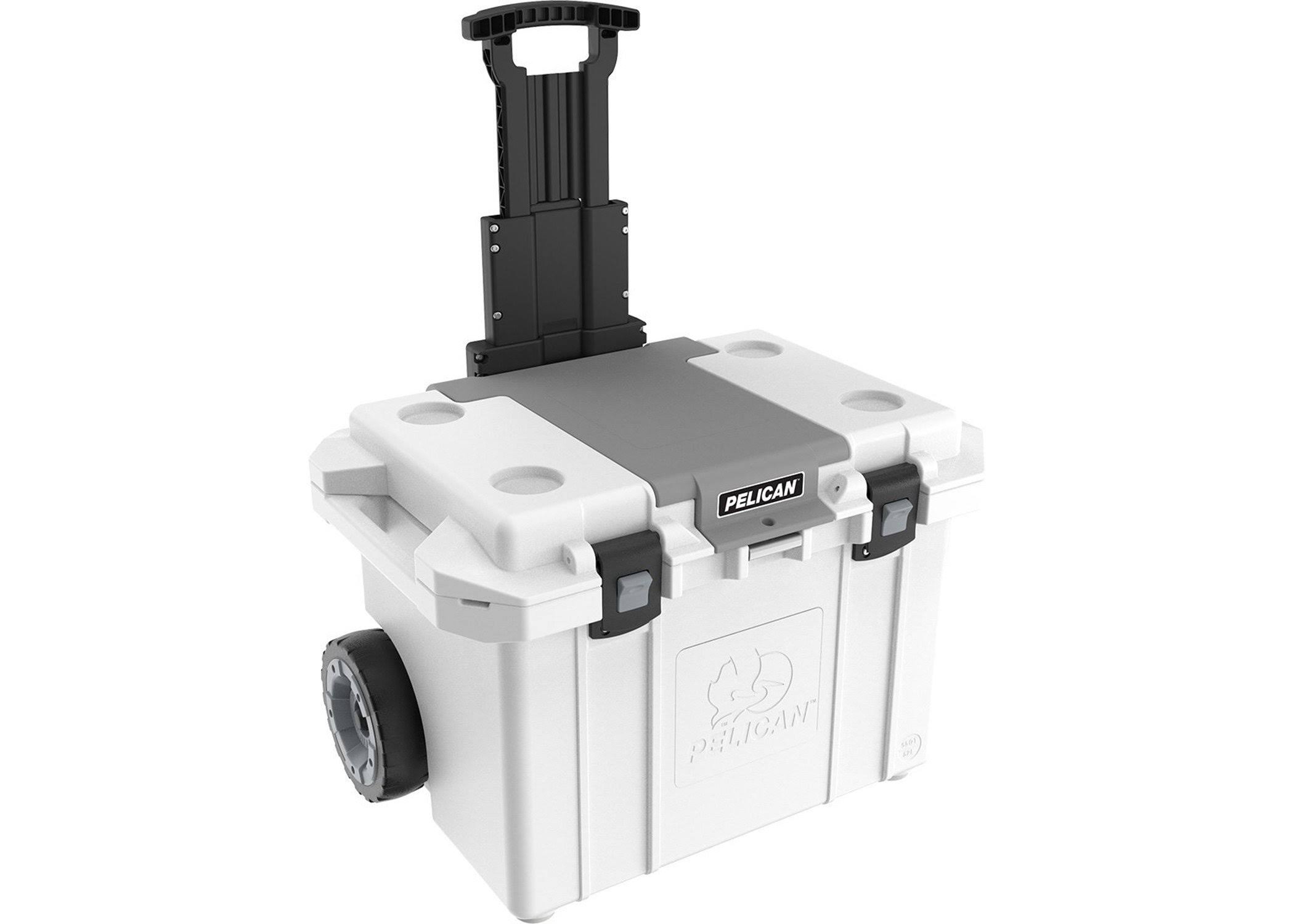 Pelican 80qt Elite Cooler, Wheeled, White