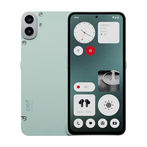 CMF Phone 1 8+256GB - Unlocked Smartphone with 50 MP Rear Camera with Ultra XDR, 6,67" Super AMOLED Display and Nothing OS 2.6 - Light Green