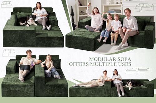 HABUTWAY 105" L-Shape Modular Sectional Sofa Couch for Living Room,No Assembly Required,Modular Comfy Sofa with Deep Seat for Living Room Bedroom