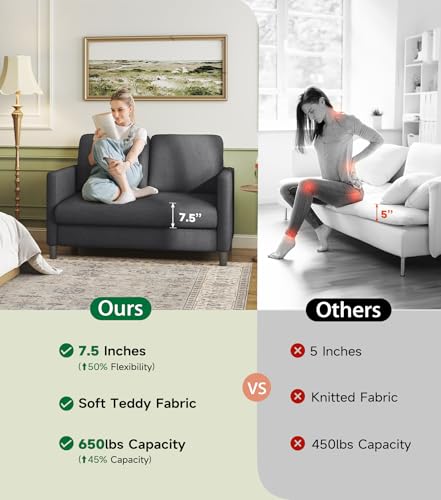 Sofa Accent Chair, 33" Reading Chair for Bedroom, Tool-Free Setup Living Room Accent Chairs, Comfy Arm Chairs Living Room, All-Wood Reading Nook