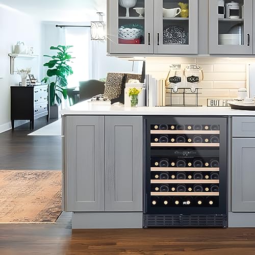 HCK Dual Zone Wine Cooler Refrigerator - Freestanding