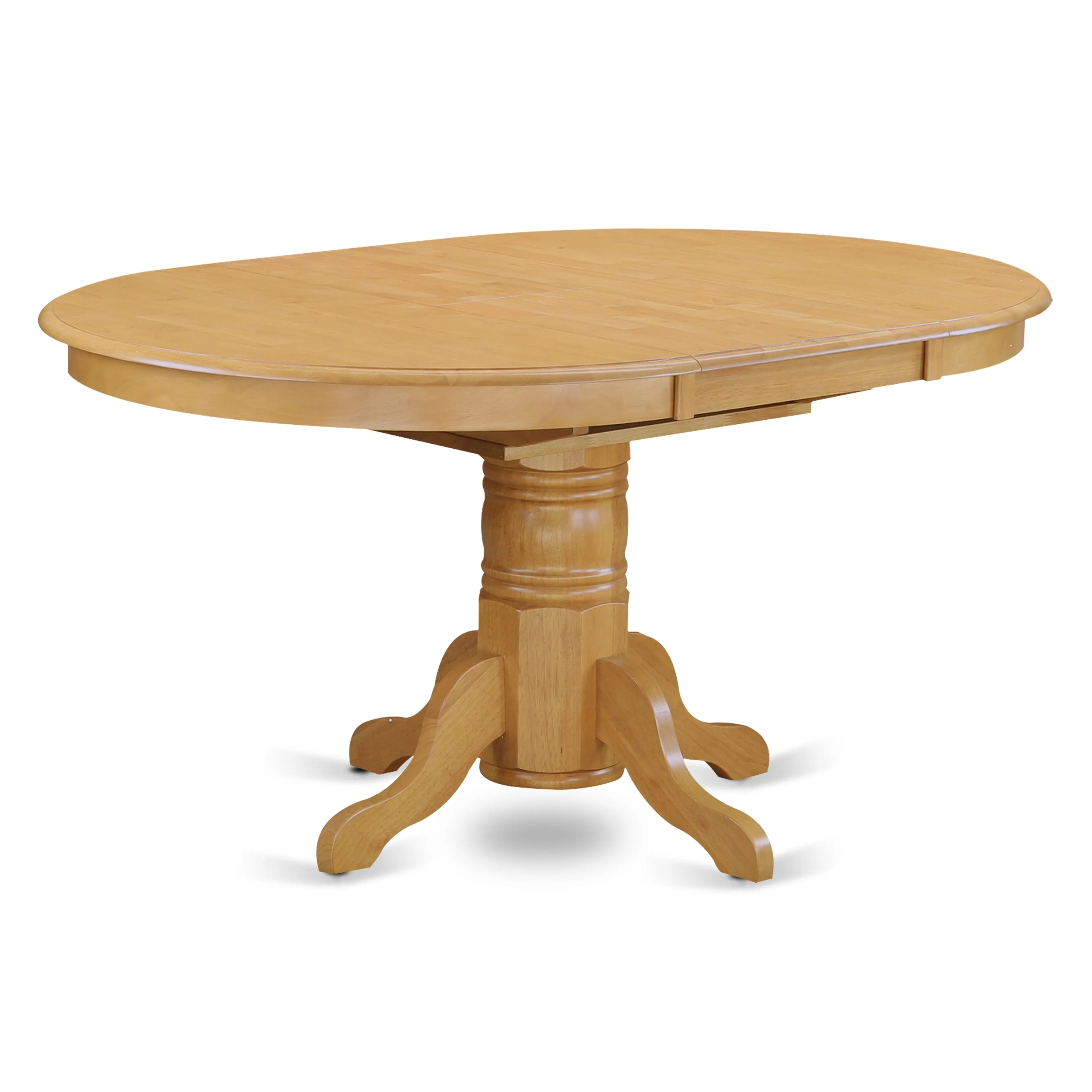 East West Furniture  Dining Room 4 Table with Leaf And 4 Dinette Chairs, Oak