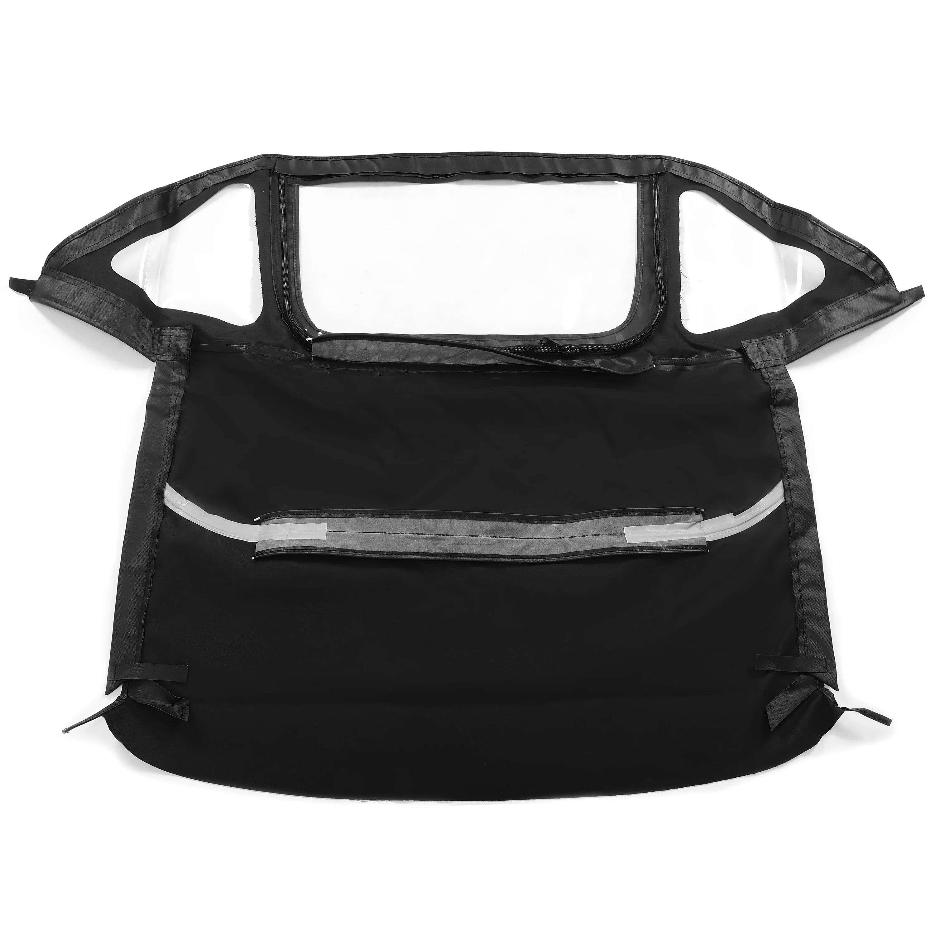 Kojem Convertible Soft Top W/Clear Plastic Window for 71-81 Triumph Spitfire 2-Door Black Replacement