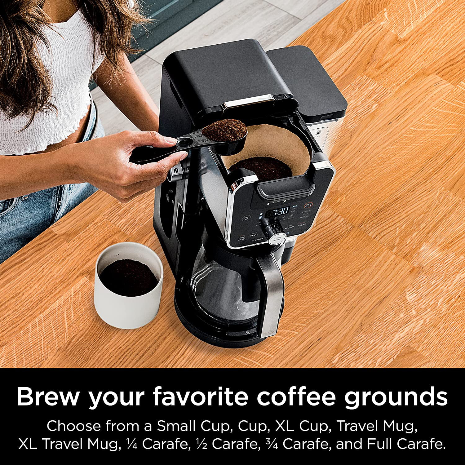 Ninja CFP201 DualBrew System 12-Cup Coffee Maker, Single-Serve for Grounds & K-Cup Pod Compatible, 3 Brew Styles, 60-oz. Water Reservoir & Carafe