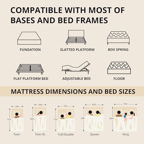 EGOHOME 14 Inch King Size Memory Foam Mattress for Back Pain, Cooling Copper Gel Bed in a Box, Foam Made in USA, CertiPUR-US Certified