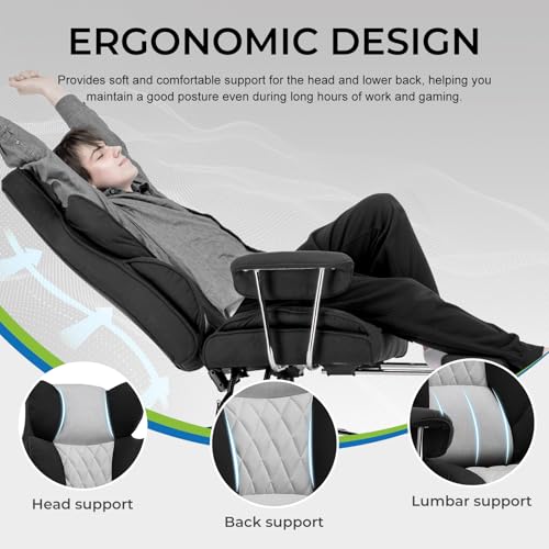 GTRACING Gaming Chair,Office Chair with Pocket Spring Lumbar Support