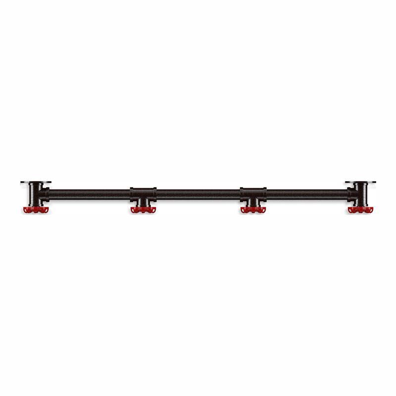 Furniture of America Margon Industrial Metal 4-Hook Coat Rack in Sand Black - IDF-AC548-4