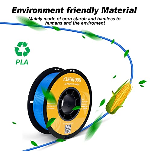Kingroon PLA 3D Printer Filament, 12Rolls, Dimensional Accuracy +/- 0.03 mm, 12kg Spool(26.4lbs)