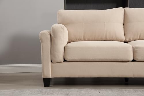 Double Arm Living Room 2-Piece Furniture Sets, Comfy Deep Seat Loveseat & 3 Seater Sofa Couch