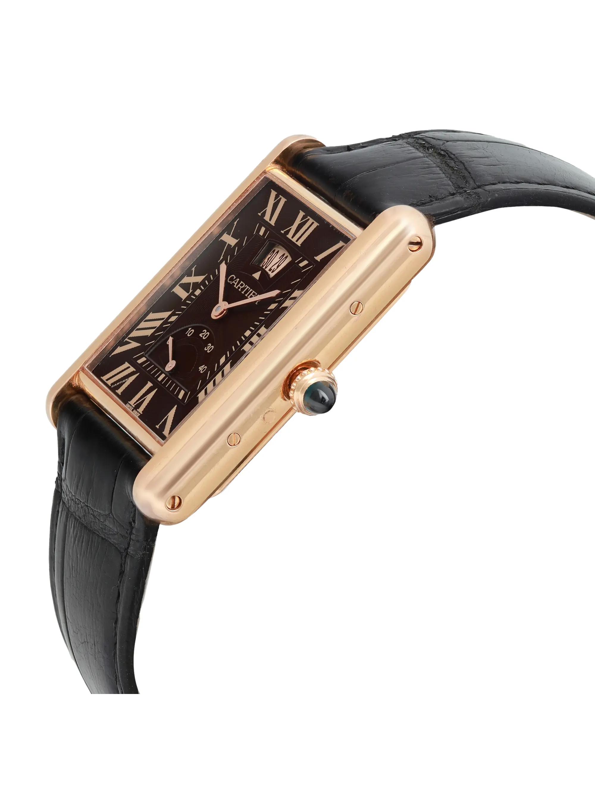 Pre-owned Cartier Tank Louis XL 18K Gold Hand Wind Mens Watch W1560002 (Good)