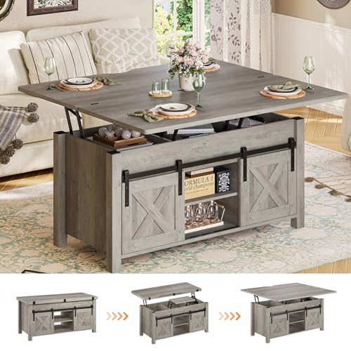 SEDETA Lift Top Coffee Table, 4 in 1 Multi-Function Convertible Coffee Tables with Storage and Hidden Compartment