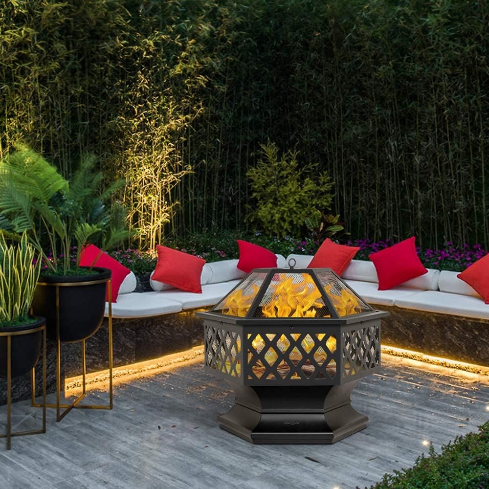 Bonnlo Portable Fire Pit 24''