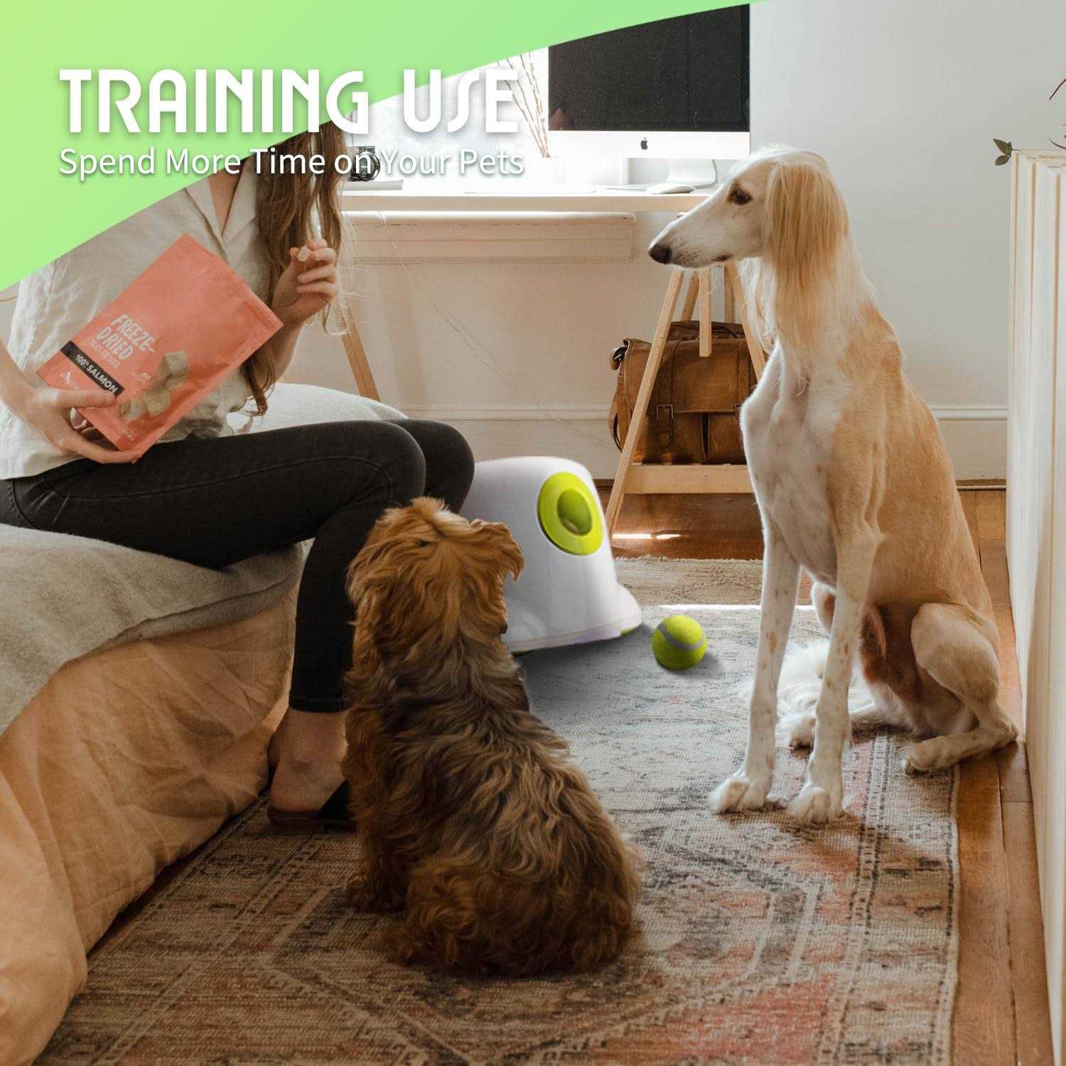 ALL for PAWS AFP Automatic Ball Launcher for Dogs,Dog Ball Launcher Automatic,Tennis Ball Machine,Includes 3pcs Tennis Balls for Dogs