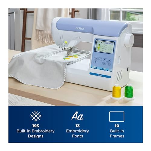 Brother Elite PE900 Large Embroidery Machine with Wireless LAN Connection with Sewing Bundle (4 Items)