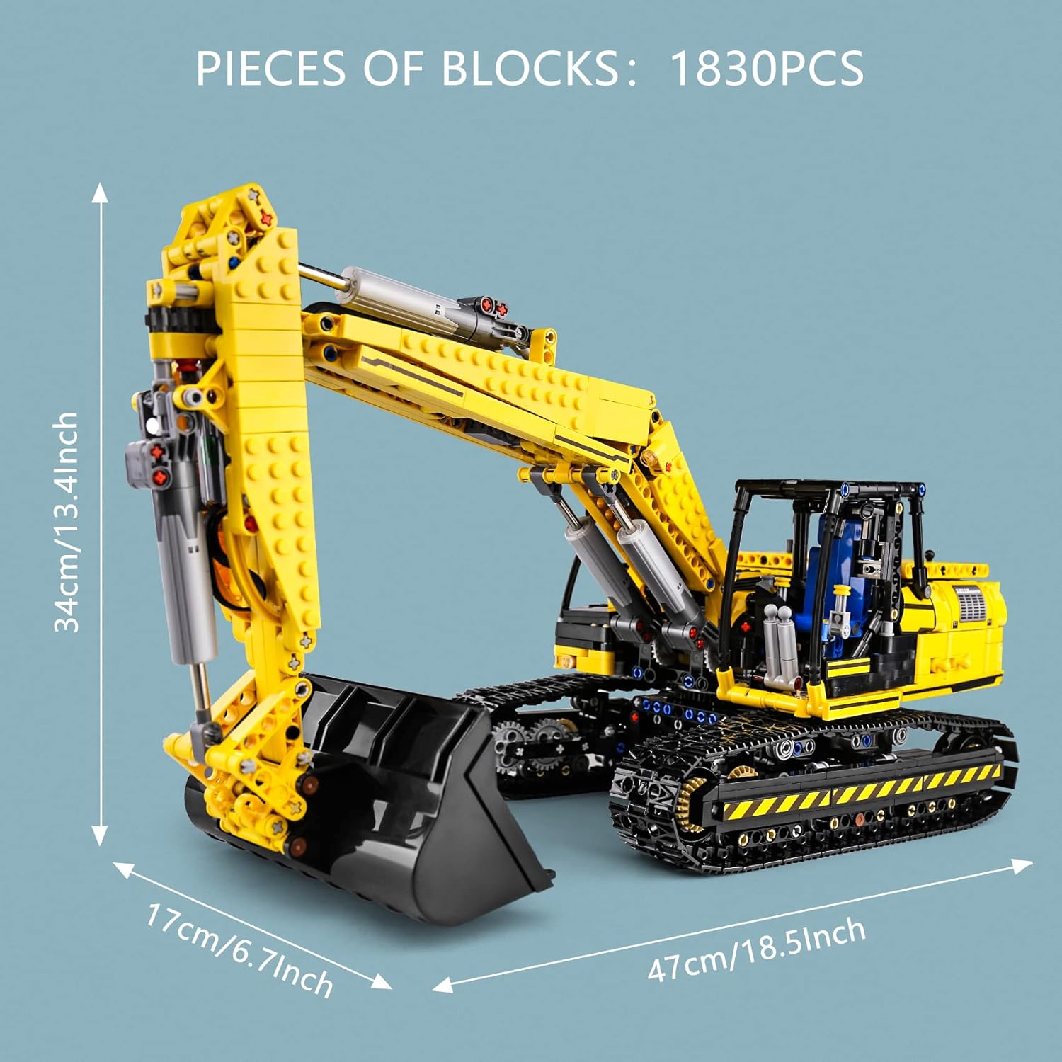 Mould King 17032 Excavators Building Kits, Building Blocks Set Construction Vehicles Model