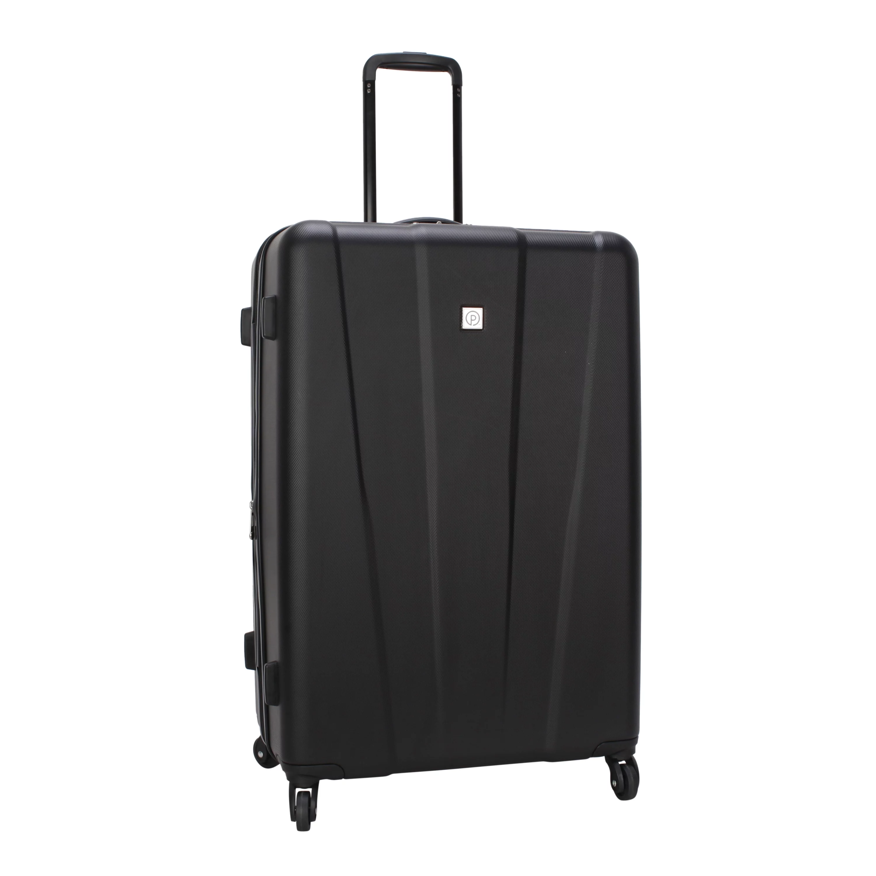 Protege 3 Piece Traveling Hardside Value Luggage Set, Black, 28" checked luggage, 20" carry-on luggage and 18" duffel
