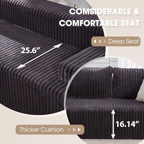 Modular Sectional Sofa Couches L-Shape Couch 3 Seat Modular Sofa Memory Foam Sectional Couches for Living Room