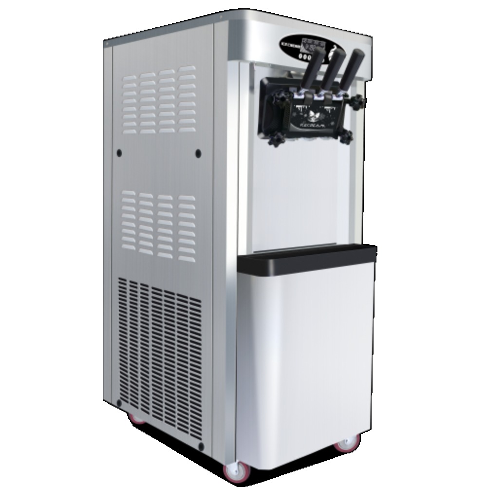 Commercial vertical ice cream machine,25-30L/H production capacity, with 2x6L hopper, 2000W power