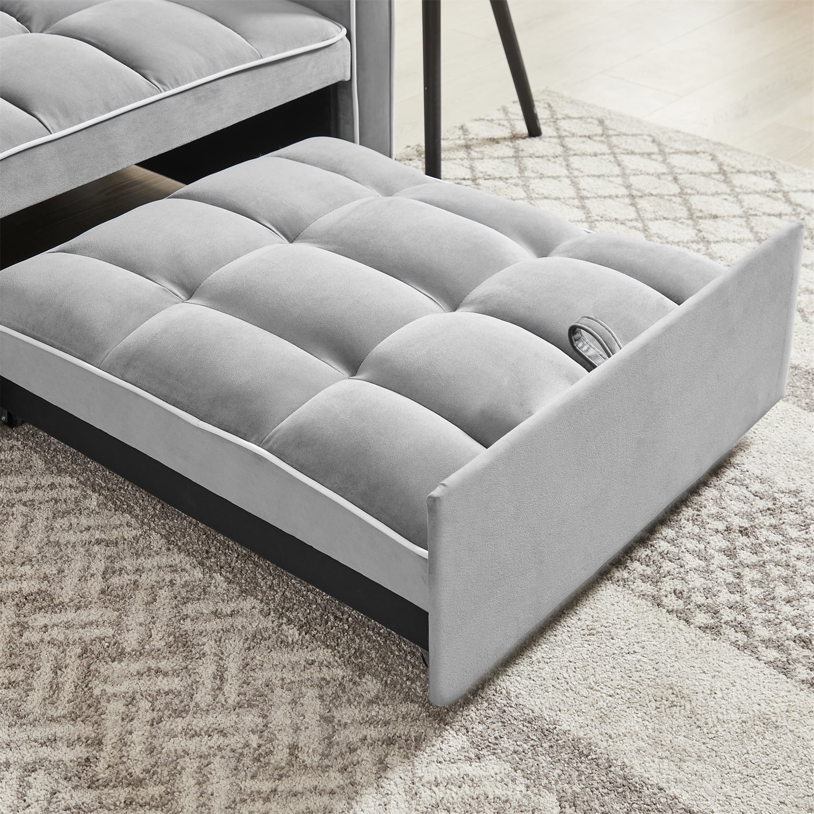 Belord 3-in-1 Velvet Chair Bed