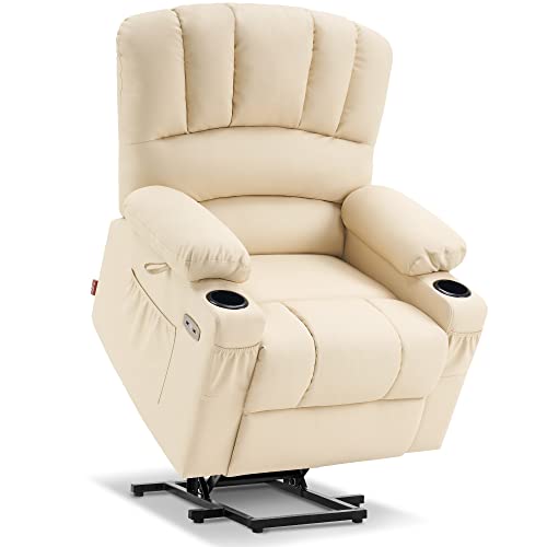 MCombo Oversized Power Lift Recliner Chair for Elderly, Lift Chair with Heat and Massage, Lift Recliner for Big and Tall, Cup Holders