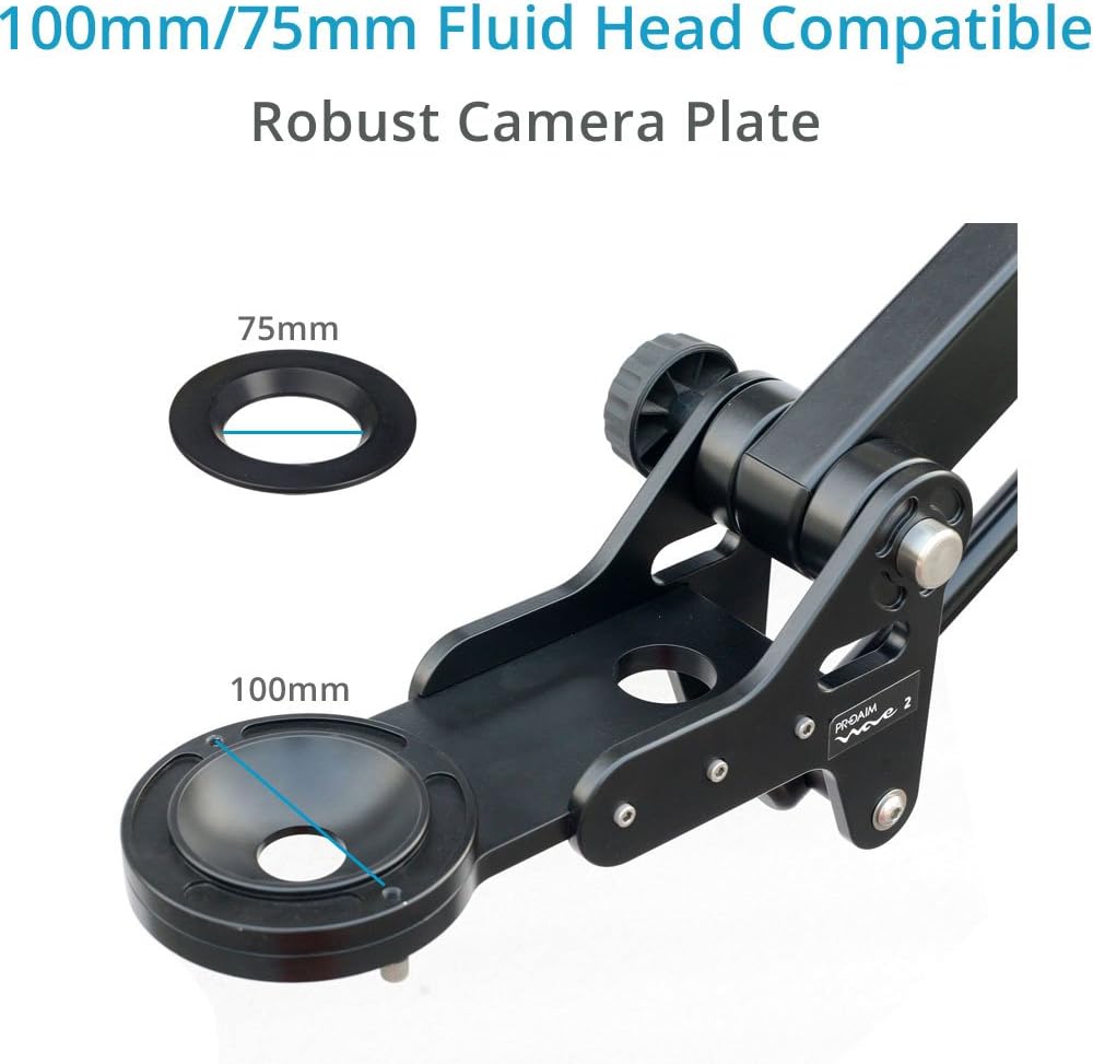 PROAIM 10' Wave-2 Plus Telescopic Jib Arm Crane with Professional Motorized Jr. Pan Tilt Head Supporting Cameras (P-WV-2PL-JR)