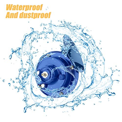 2PCS 300DB Super Loud Train Horns, 12V Waterproof Air Horns Replacement Kit, Car Air Electric Snail Double Horn