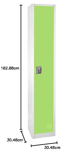 AdirOffice Large Steel Metal Storage School Locker - Single Tier Free Standing Storage Compartment