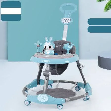 Baby Walker Anti Rollover Learning Walking Toy Car Free Installation for Baby 6-18 Months(24in-35in) Cloth Green, Infant Unisex