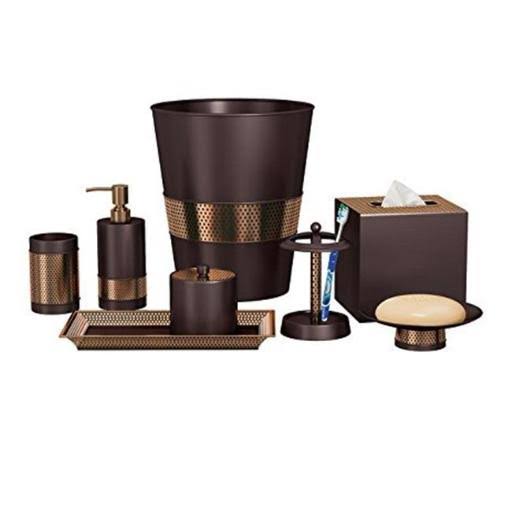 NuSteel CA322-7PC-SET Horizon 3 Tone Copper Bath Accessories Set - Set of 7