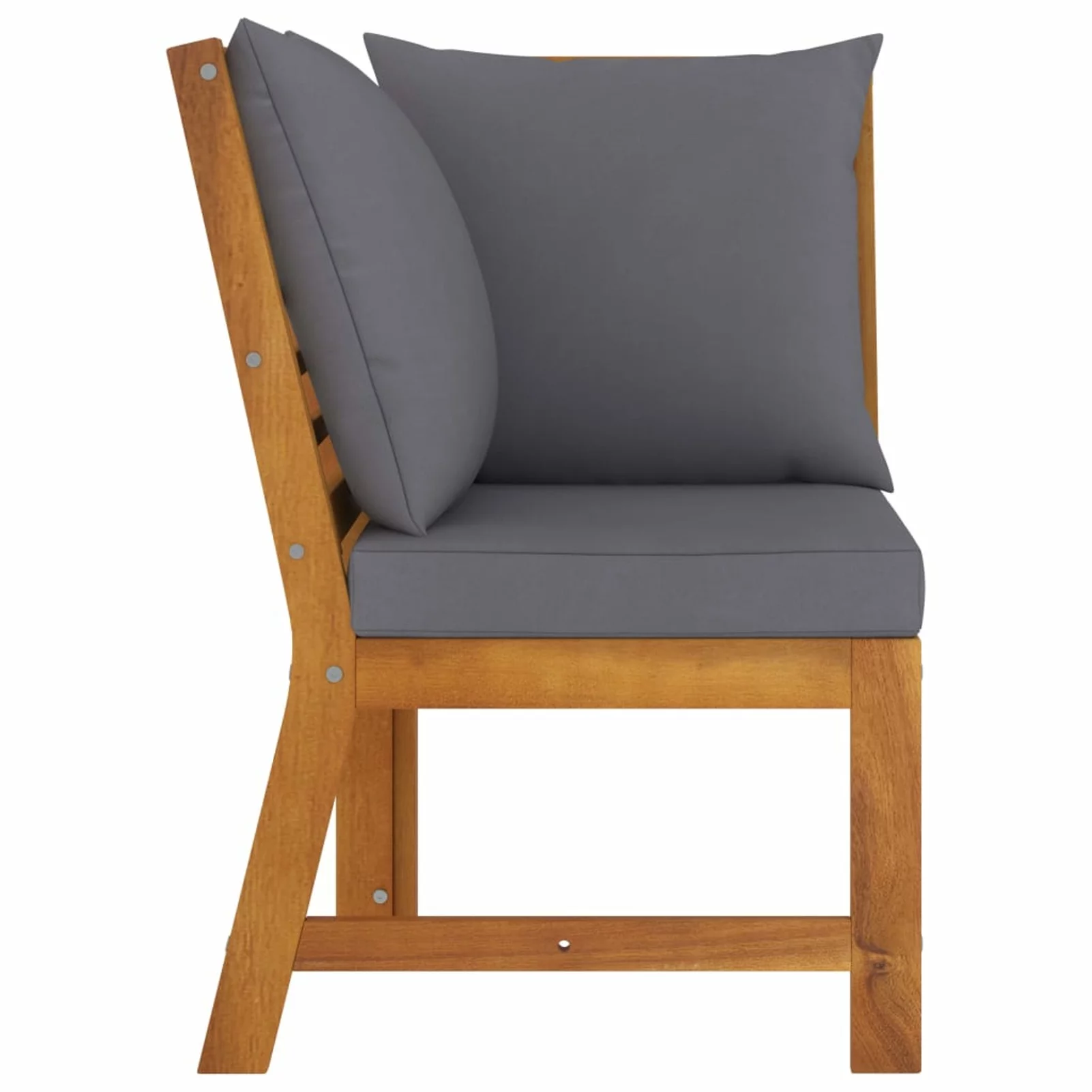 moobody 3 Piece Patio Lounge Set with Cushions Middle Sofa