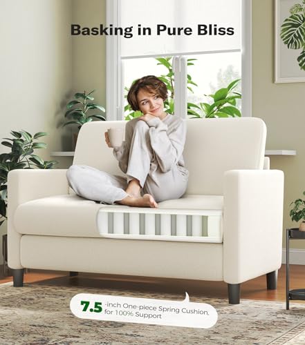 Sofa Accent Chair, 33" Reading Chair for Bedroom, Tool-Free Setup Living Room Accent Chairs, Comfy Arm Chairs Living Room, All-Wood Reading Nook