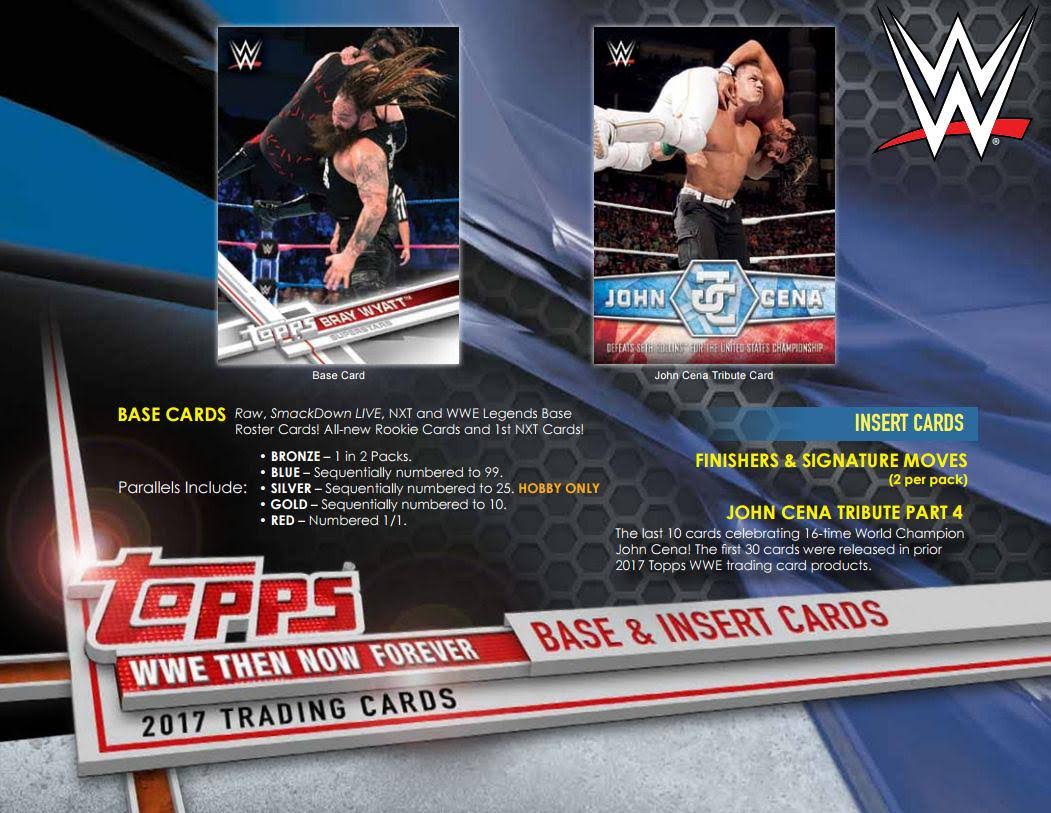 WWE Wrestling 2017 WWE Then Now Forever Trading Card Hobby Box