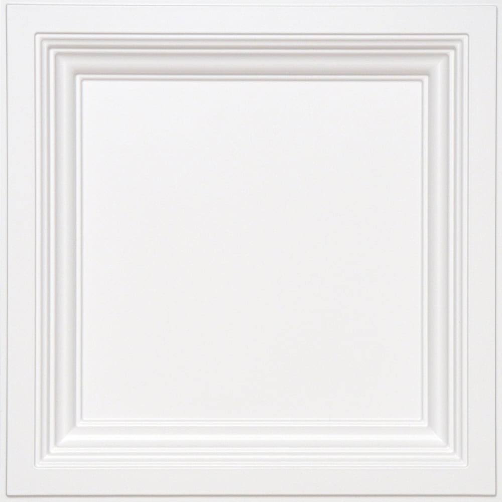 Armstrong Ceilings 24-in x 24-in Easy Elegance White Coffered 15/16-in Drop Panel Ceiling Tiles | 1280BXA