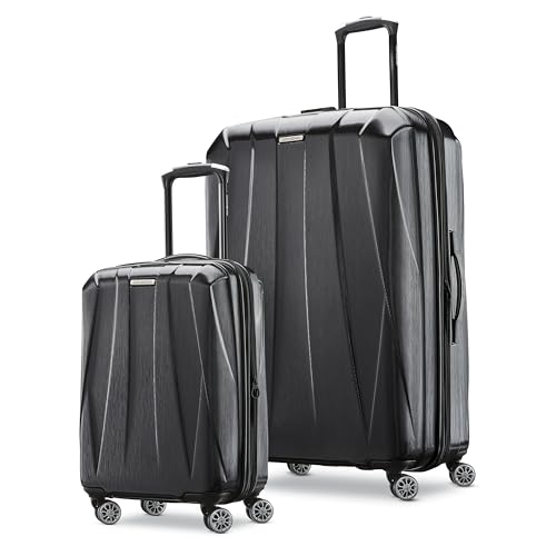 Samsonite Centric 2 Hardside Expandable Luggage with Spinner Wheels, Black, Carry-On 20-Inch