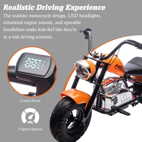 36V Electric Dirt Bike, 360W Electric Motorcycle, 3 Speed-Up to 15.5 MPH, Electric Dirt Bike for Kids 14+, LED/USB/Bluetooth