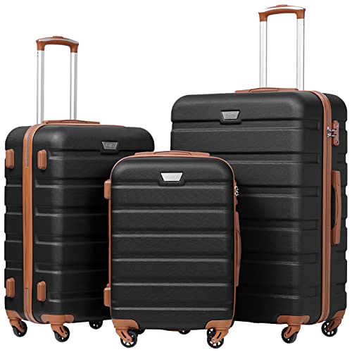Coolife Luggage 4 Piece Set Suitcase Spinner Hardshell Lightweight TSA Lock