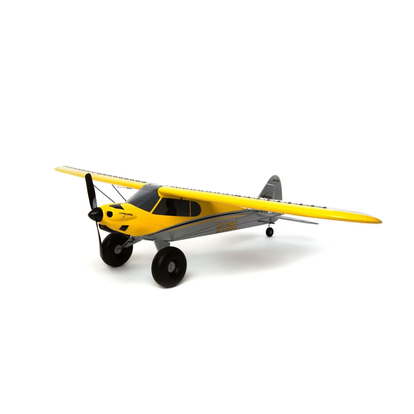 HobbyZone RC Airplane Carbon Cub S 2 1.3m BNF Basic Transmitter Battery and Charger not Included with Safe HBZ32500 Yellow Airplanes B&F Electric