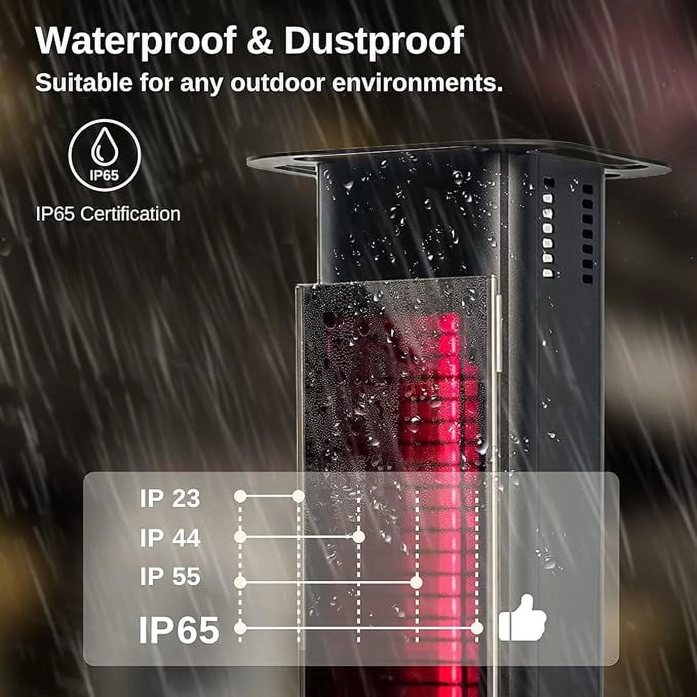 Open Box EAST OAK Patio Heater 1500W Infrared Electric Heater Portable Premium Tower
