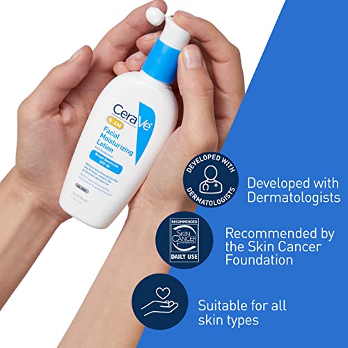 CeraVe AM Facial Moisturizing Lotion with SPF 30 | Oil-Free Face Moisturizer with SPF | Formulated with Hyaluronic Acid