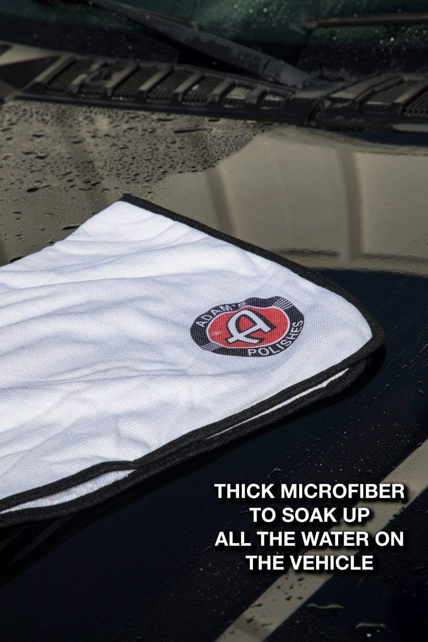 Adam's Ultra Plush Drying Towel (Pack of 2) - Microfiber Cleaning Cloth for Car Detailing, Drying, & Car Wash | Soft Rag Towel Won'